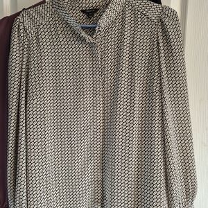 RW&CO. Monochrome Geometric Blouse